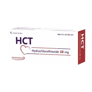HCT 50mg Herabiopharm 3 vỉ x 10 viên (Hydrochlorothiazide)