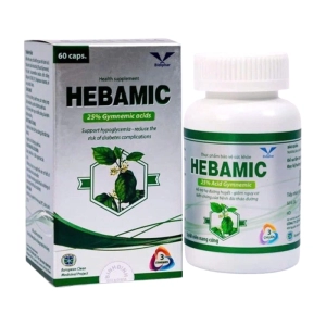 Hebamic Bidiphar lọ 60 viên - Hỗ trợ hạ đường huyết, đái tháo đường