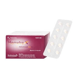 Hemetrex 2.5mg Herabiopharm 10 vỉ x 10 viên (Methotrexate)