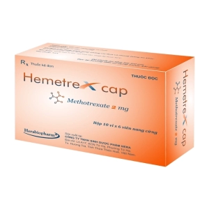 Hemetrex Cap 2mg Herabiopharm 10 vỉ x 6 viên (Methotrexate)