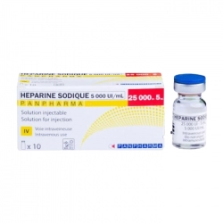 Heparine Sodique 5000UI/ml Panpharma 10 lọ x 5ml Heparine Sodique 5000UI/ml Panpharma 10 lọ x 5ml