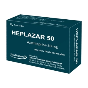 Heplazar 50 Herabiopharm 10 vỉ x 10 viên (Azathioprine)