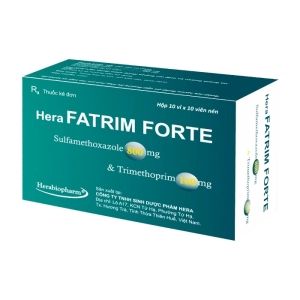 Hera Fatrim Forte Herabiopharm 10 vỉ x 10 viên (Sulfamethoxazole + Trimethoprim)