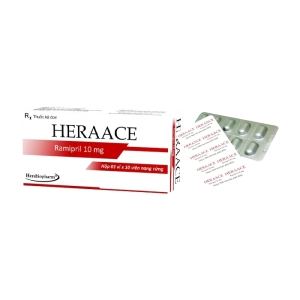 Heraace 10mg Herabiopharm 3 vỉ x 10 viên (Ramipril)