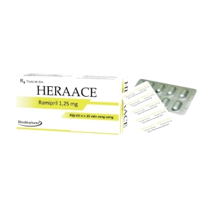 Heraace 1.25mg Herabiopharm 3 vỉ x 10 viên (Ramipril)
