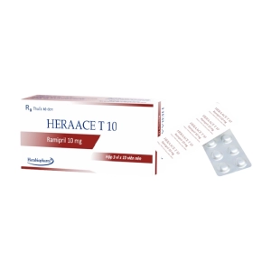 Heraace T 10 Herabiopharm 3 vỉ x 10 viên (Ramipril)