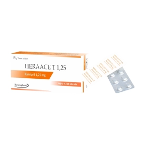 Heraace T 1.25 Herabiopharm 3 vỉ x 10 viên (Ramipril)