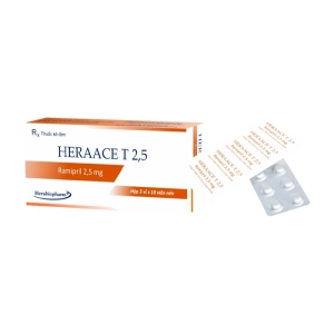 Heraace T 2.5 Herabiopharm 3 vỉ x 10 viên (Ramipril)