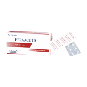 Heraace T 5 Herabiopharm 3 vỉ x 10 viên (Ramipril)