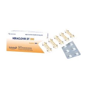 Heraclovir DT 200 Herabiopharm 3 vỉ x 10 viên (Acyclovir)