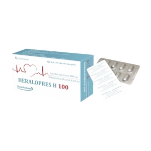 Heralopres H 100 Herabiopharm 5 vỉ x 10 viên (Losartan + Hydrochlorothiazide)