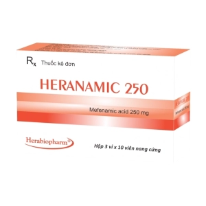Heranamic 250 Herabiopharm 3 vỉ x 10 viên (Mefenamic acid)