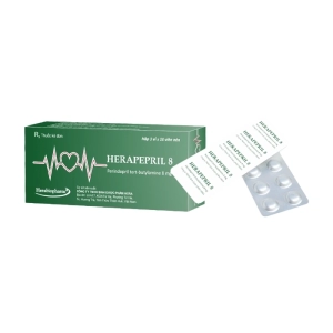 Herapepril 8 Herabiopharm 3 vỉ x 10 viên (Perindopril tert-butylamine)