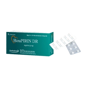 Herapirin DR 75mg Herabiopharm 3 vỉ x 10 viên (Aspirin)