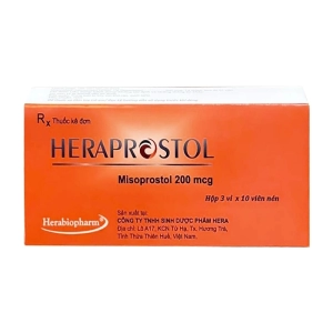 Heraprostol 200mcg Herabiopharm 3 vỉ x 10 viên (Misoprostol)