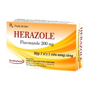 Herazole 200 Herabiopharm 1 vỉ x 1 viên (Fluconazole)