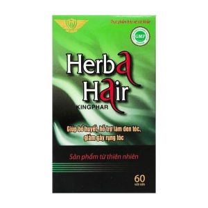 Herba Hair Kingphar 60 viên - Hỗ trợ giảm gãy rụng tóc