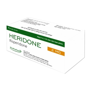 Heridone 2mg Herabiopharm 6 vỉ x 10 viên (Risperidone)