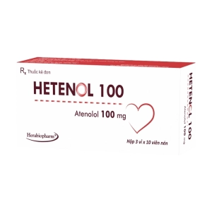 Hetenol 100 Herabiopharm 3 vỉ x 10 viên (Atenolol)