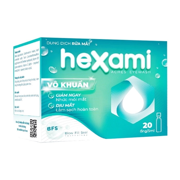 Hexami Aches Eyewash CPC1 Hà Nội 20 ống x 5ml Hexami Aches Eyewash CPC1 Hà Nội 20 ống x 5ml