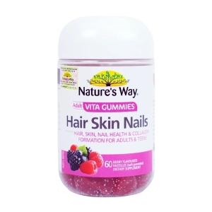 Adult Vita Gummies Hair Skin Nails Nature's Way 60 viên - Hỗ trợ da, móng tóc  Adult Vita Gummies Hair Skin Nails Nature's Way 60 viên - Hỗ trợ da, móng tóc