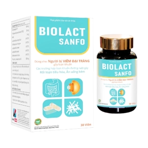Biolact Sanfo 30 viên - Hỗ trợ giảm rối loạn tiêu hóa  Biolact Sanfo 30 viên - Hỗ trợ giảm rối loạn tiêu hóa