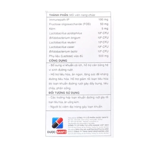 Biolact Sanfo 30 viên - Hỗ trợ giảm rối loạn tiêu hóa  Biolact Sanfo 30 viên - Hỗ trợ giảm rối loạn tiêu hóa