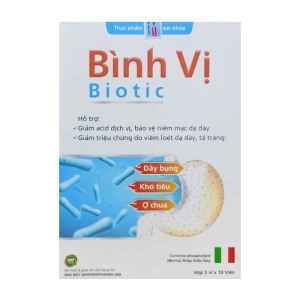 Bình Vị Biotic Sanfo 3 vỉ x 10 viên - Hỗ trợ viêm loét dạ dày, tá tràng  Bình Vị Biotic Sanfo 3 vỉ x 10 viên - Hỗ trợ viêm loét dạ dày, tá tràng