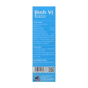 Bình Vị Biotic Sanfo 3 vỉ x 10 viên - Hỗ trợ viêm loét dạ dày, tá tràng  Bình Vị Biotic Sanfo 3 vỉ x 10 viên - Hỗ trợ viêm loét dạ dày, tá tràng