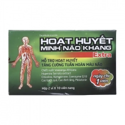 Hoạt huyết Minh Não Khang Extra 2 vỉ x 10 viên - Tăng cường máu não
