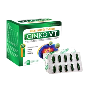 Hoạt Huyết T-Đình Ginko VT Vạn Tam 10 vỉ x 10 viên - Hỗ trợ hoạt huyết