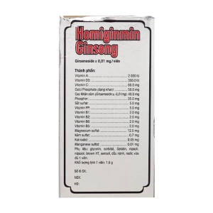 Homiginmin Ginseng Phúc Vinh 12 vỉ x 5 viên - Hỗ trợ tăng cường sức khỏe