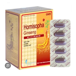 Homisopha Ginseng Gold Isopharco 12 vỉ x 5 viên - Bổ sung Vitamin, khoáng chất