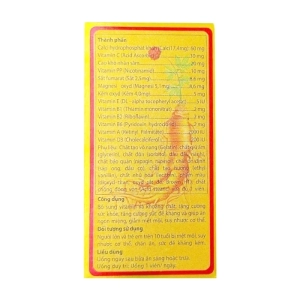 Homisopha Ginseng Gold Isopharco 12 vỉ x 5 viên - Bổ sung Vitamin, khoáng chất