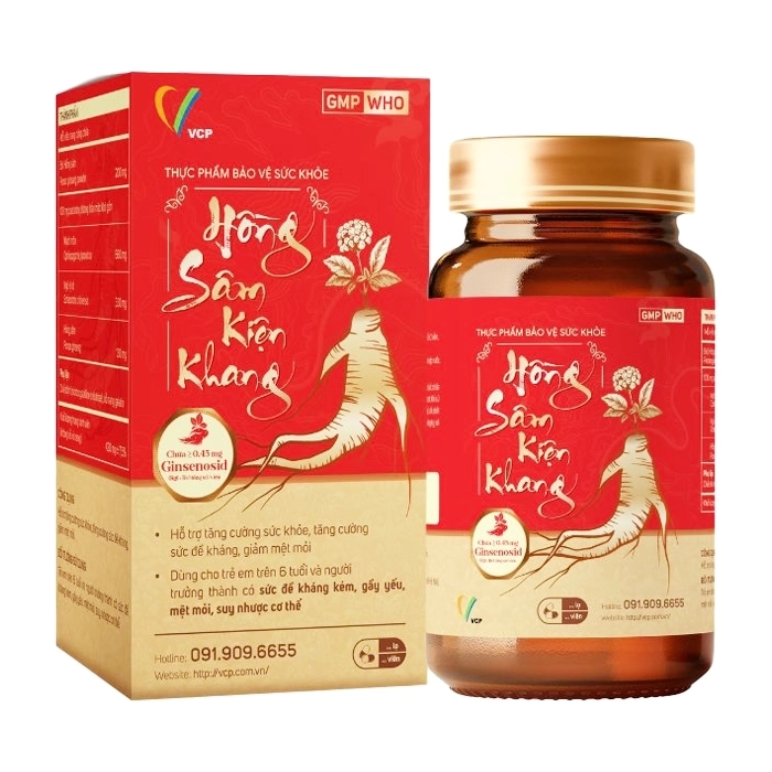 Hồng Sâm Kiện Khang VCP 30 viên - Hỗ trợ tăng cường sức đề kháng