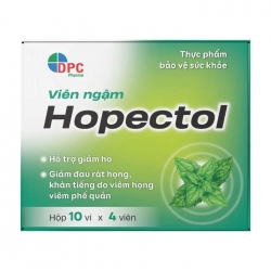 Hopectol DPC Pharma 10 vỉ x 4 viên - Viên ngậm giảm ho, đau rát họng Hopectol DPC Pharma 10 vỉ x 4 viên - Viên ngậm giảm ho, đau rát họng