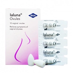 Ialuna Ovules 2g Ibsa 2 vỉ x 5 viên - Viên đặt âm đạo dưỡng ẩm, phục hồi, giảm khô hạn Ialuna Ovules 2g Ibsa 2 vỉ x 5 viên - Viên đặt âm đạo dưỡng ẩm, phục hồi, giảm khô hạn