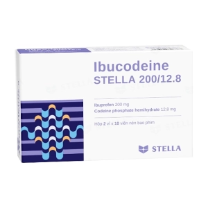Ibucodeine Stella 200/12.8 2 vỉ x 10 viên (Ibuprofen + Codeine)