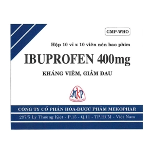 Ibuprofen 400mg Mekophar 10 vỉ x 10 viên (Ibuprofen)