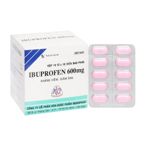 Ibuprofen 600mg Mekophar 10 vỉ x 10 viên (Ibuprofen)