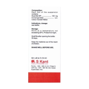 Ibususp 100mg/5ml S Kant chai 100ml (Ibuprofen)