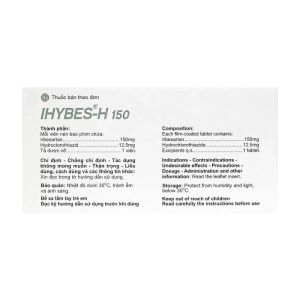 Ihybes-H 150 Agimexpharm 3 vỉ x 10 viên Ihybes-H 150 Agimexpharm 3 vỉ x 10 viên