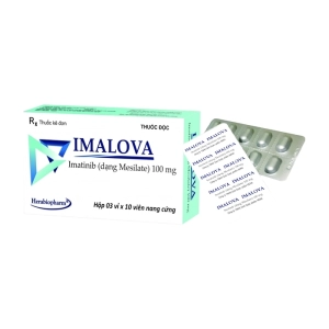 Imalova 100mg Herabiopharm 3 vỉ x 10 viên (Imatinib mesilate)