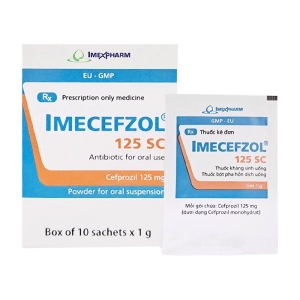 Imecefzol 125 SC Imexpharm 10 gói x 1g (Cefprozil monohydrat)