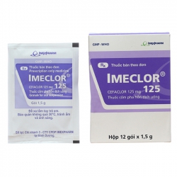 Thuốc kháng sinh Imexpharm Imeclor 125mg, Hộp 12 gói