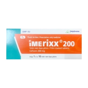 Imerixx 200 Imexpharm 1 vỉ x 10 viên (Cefixim)