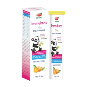 Immukans Plus Multivitamin Eurovit tuýp 20 viên - Bổ sung Kẽm, Vitamin cho cơ thể