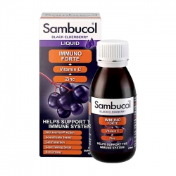 Immuno Forte + Vitamin C + Zinc Sambucol 120ml - Siro tăng sức đề kháng