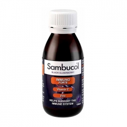Immuno Forte + Vitamin C + Zinc Sambucol 120ml - Siro tăng sức đề kháng
