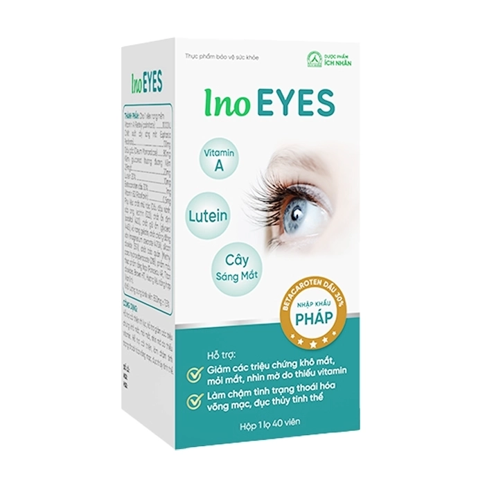 InoEyes Ích Nhân 40 viên - Hỗ trợ giảm các triệu chứng khô mắt